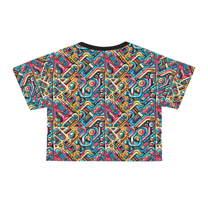 Skate Culture Revival Urban Retro Cool Crop Tee - 8404 Design-50
