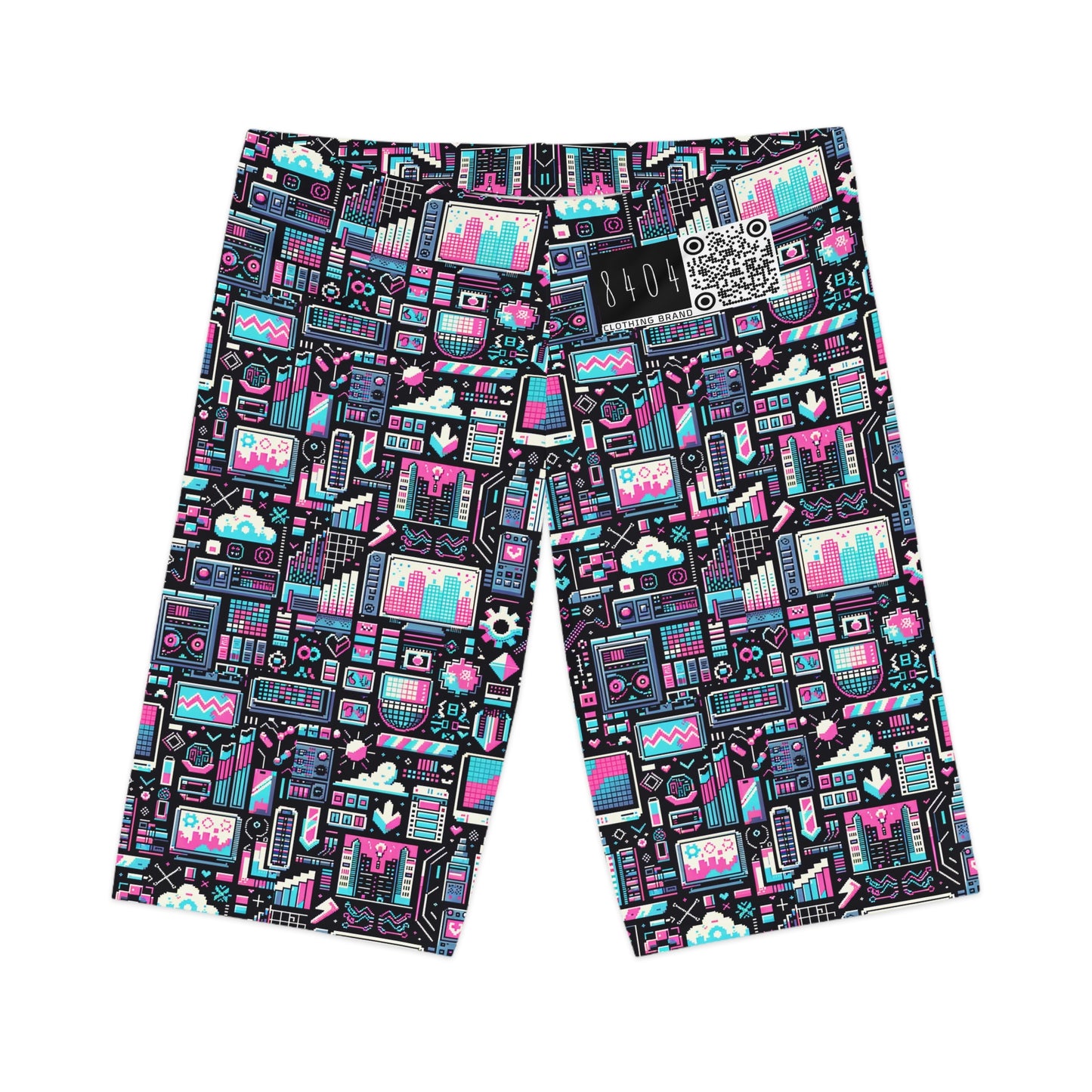 Digital Rebellion Youthful Streetwear with a Rebellious Digital Twist Women's Bike Shorts - 8404 Design-71