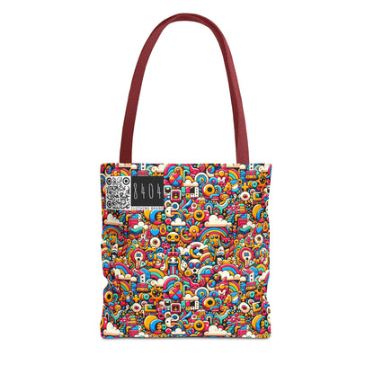 Neon Pop Playful Pop Culture Mashup Tote Bag - 8404 Design-62