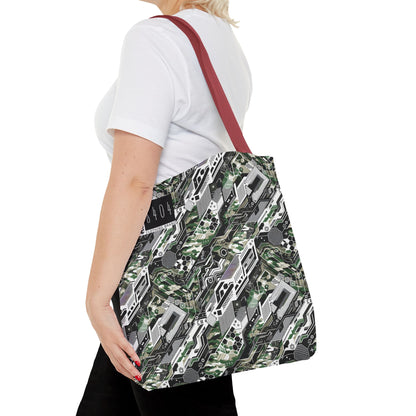 Tech Camo Fusion Tech-Forward Streetwear With a Futuristic Edge Tote Bag - 8404 Design-46