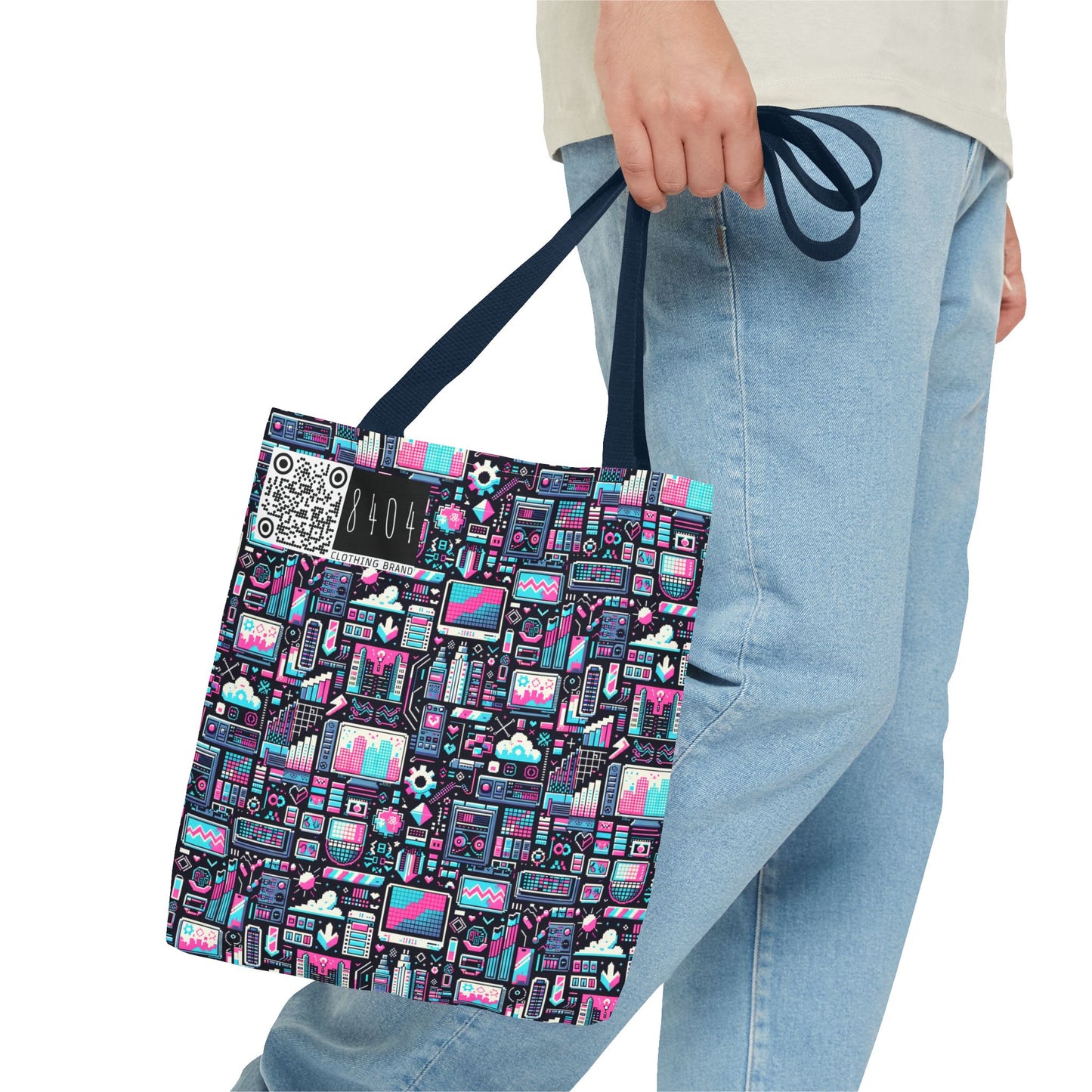 Digital Rebellion Youthful Streetwear with a Rebellious Digital Twist Tote Bag - 8404 Design-71