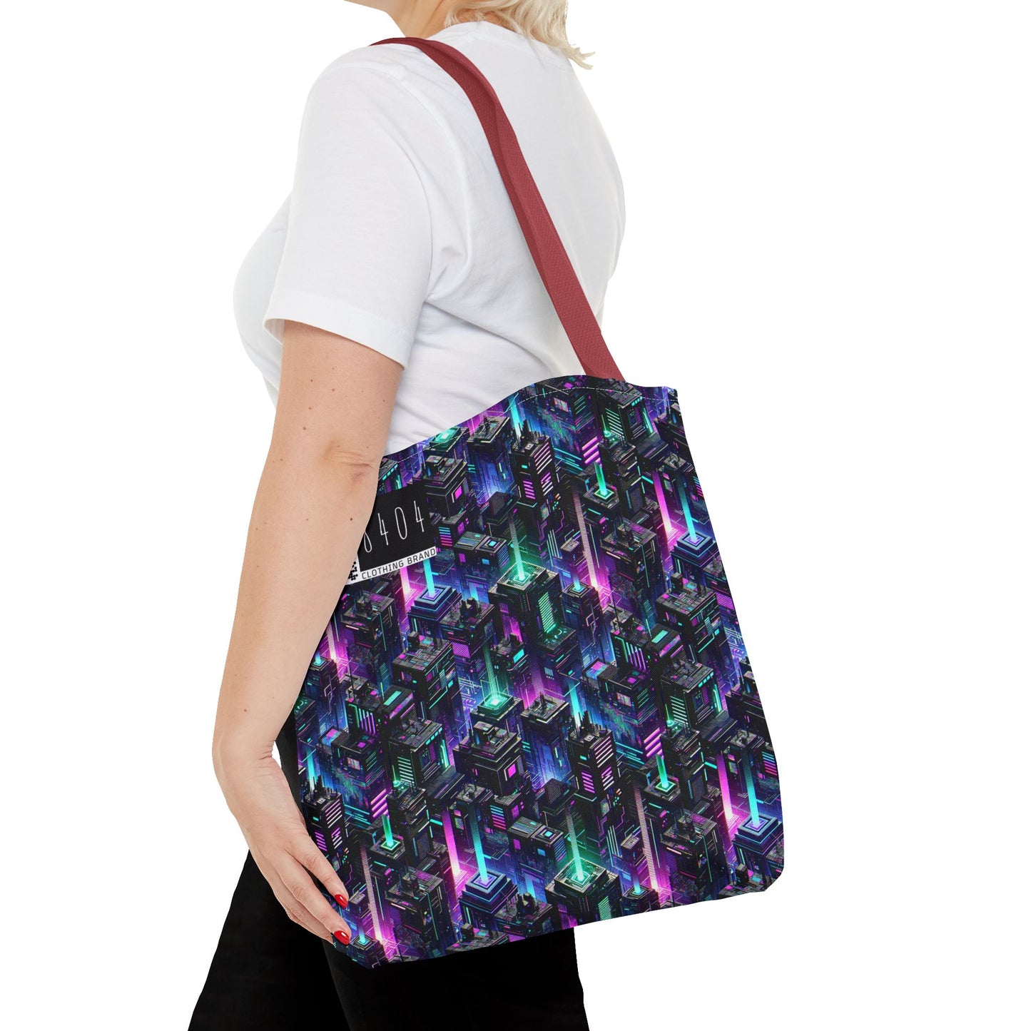 Tech Noir Graphics Futuristic Tech Aesthetics Tote Bag - 8404 Design-55