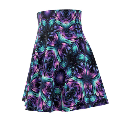 Iridescent Dream Futuristic Tech Women's Skater Skirt - 8404 Design-60