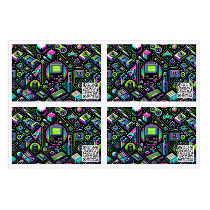 Retro Tech Graphics Tech-Inspired Nostalgia Sticker Sheets - 8404 Design-48