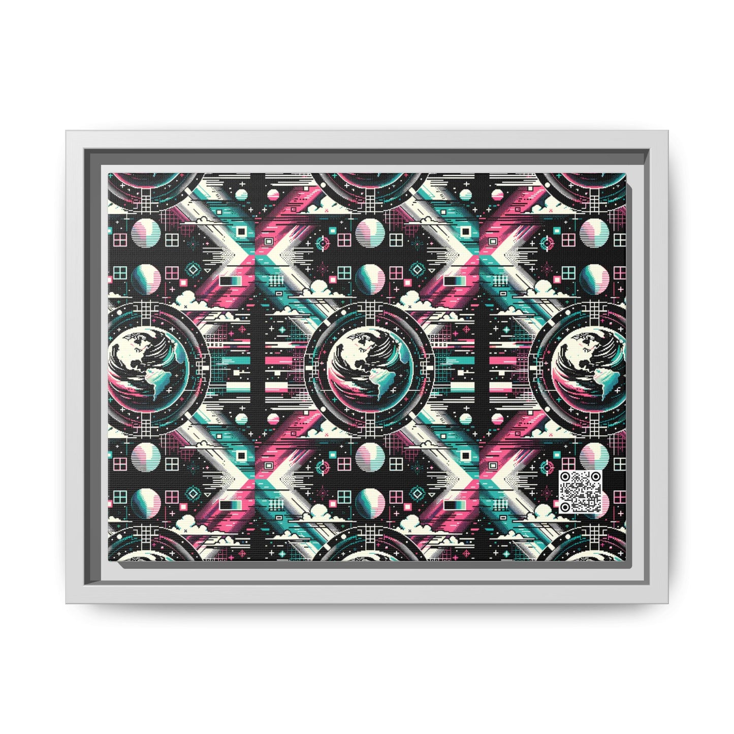 Digital Artistry Digital-native Streetwear Matte Canvas, Framed (multi-color) - 8404 Design-62 A