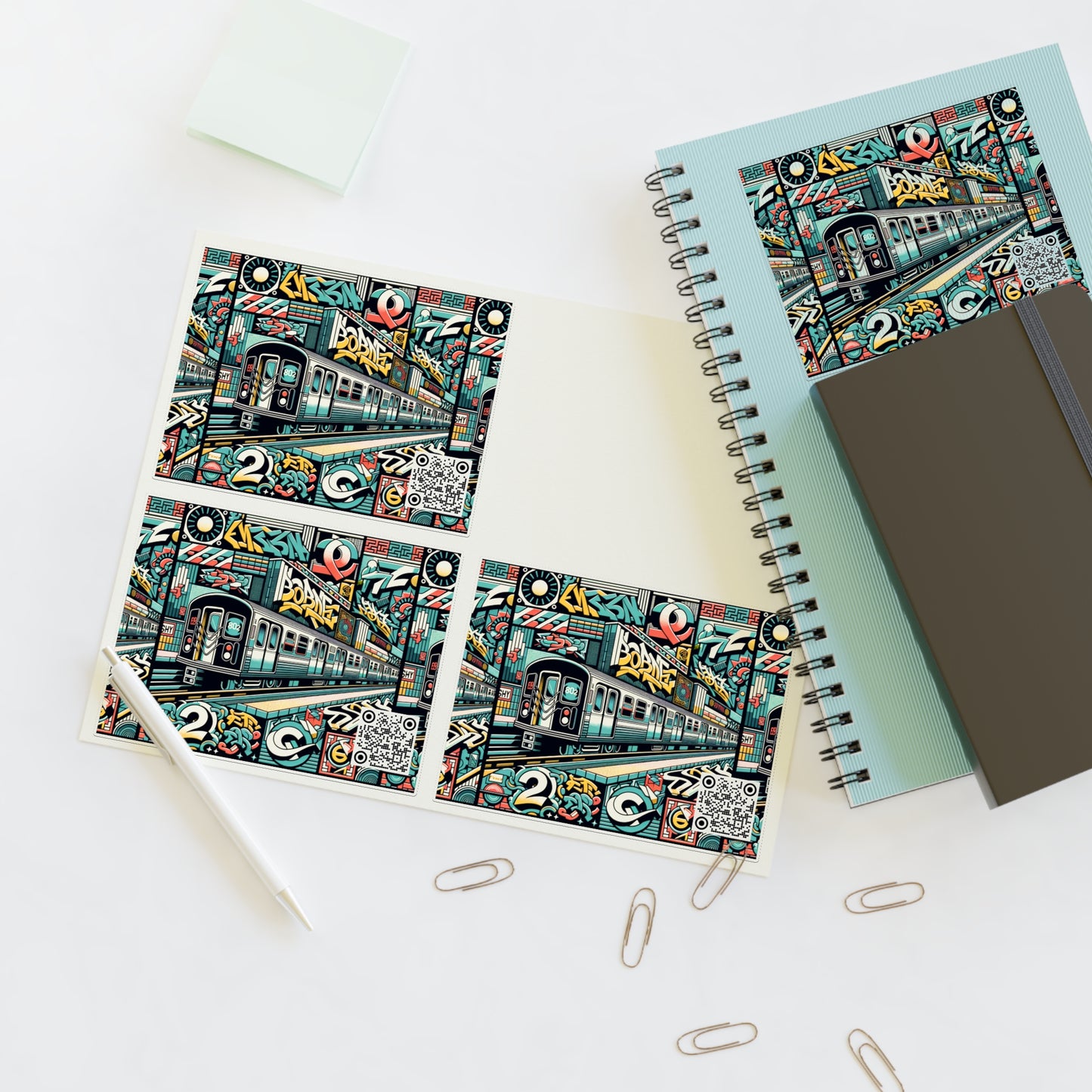 Retro Graffiti Revival Retro Urban Street Art Sticker Sheets - 8404 Design-47