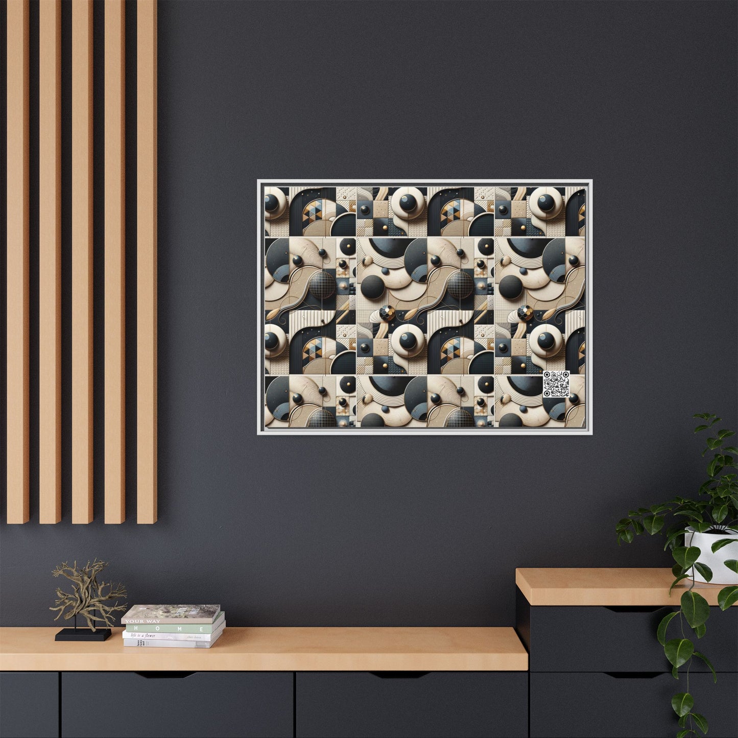 Tech-forward Luxe Streetwear Tech Luxe Fusion Matte Canvas, Framed (multi-color) - 8404 Design-71 A