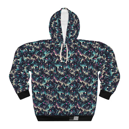 Digital Rebellion Tech-Inspired Streetwear Pullover Hoodie - 8404 Design-51