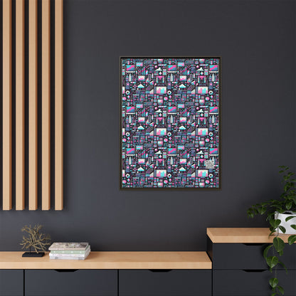 Digital Rebellion Youthful Streetwear with a Rebellious Digital Twist Matte Canvas, Framed (multi-color) - 8404 Design-71 A