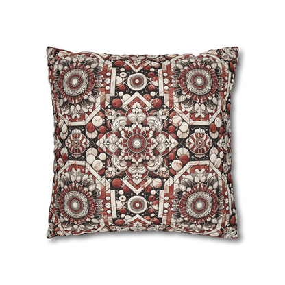 Neo Jomon Sculptural Aesthetics Artisanal Streetwear Spun Polyester Square Pillowcase - 8404 Design-55