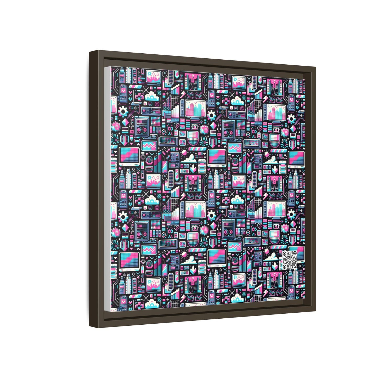 Digital Rebellion Youthful Streetwear with a Rebellious Digital Twist Matte Canvas, Framed (multi-color) - 8404 Design-71 B