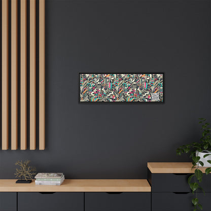 Digital Street Art Urban Street Style Matte Canvas, Framed (multi-color) - 8404 Design-74 B