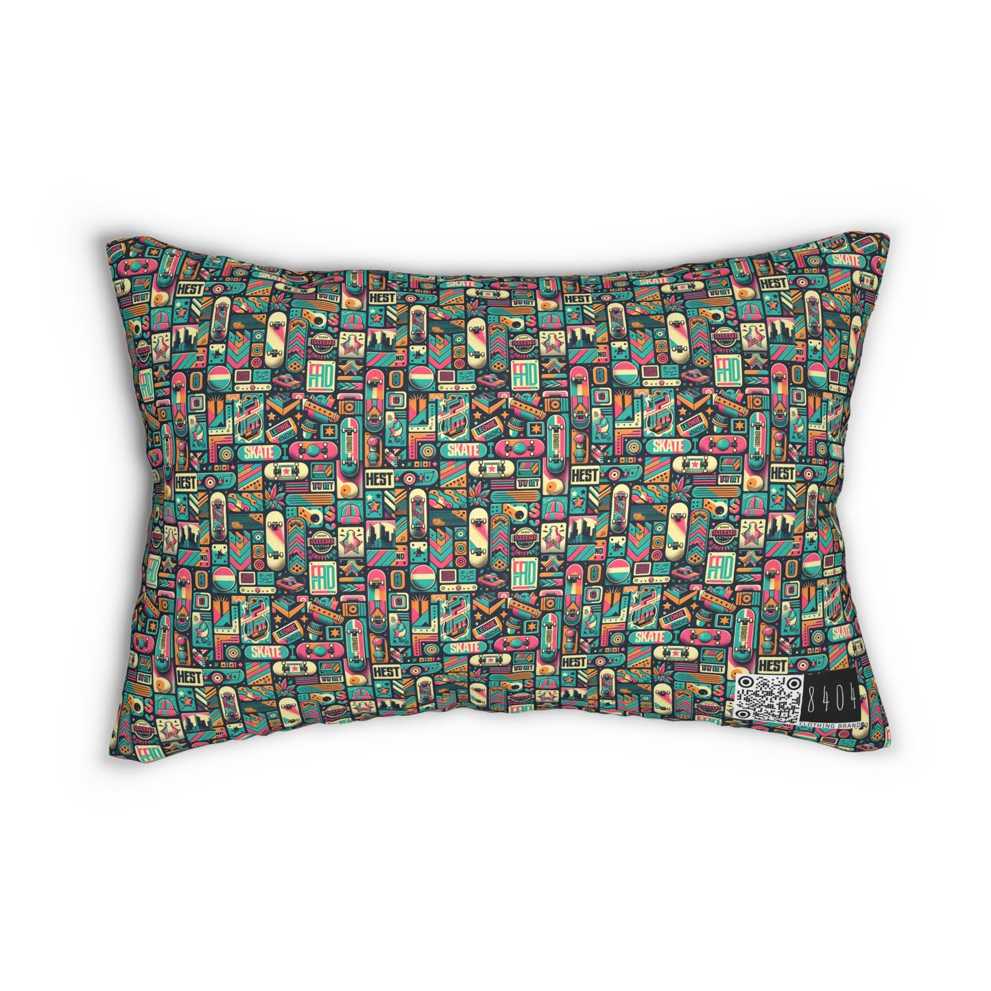 Skate Culture Revival Urban Retro Cool Spun Polyester Lumbar Pillow - 8404 Design-61 S