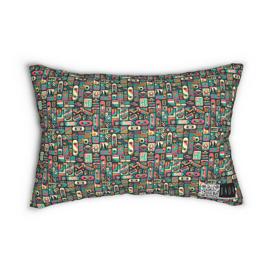 Skate Culture Revival Urban Retro Cool Spun Polyester Lumbar Pillow - 8404 Design-61 S