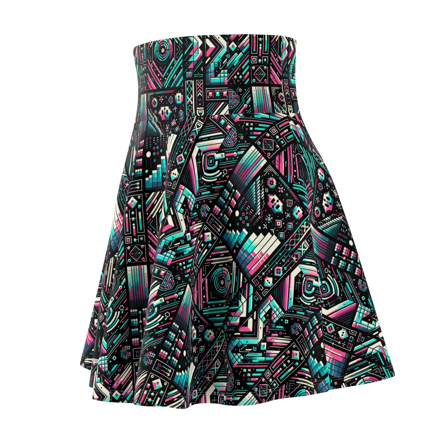 Digital Artistry Digital-native Streetwear Women's Skater Skirt - 8404 Design-60