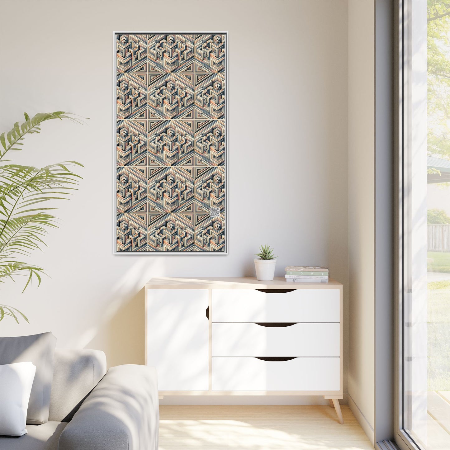 Tech Illusion Graphics Futuristic Artistry Matte Canvas, Framed (multi-color) - 8404 Design-52 B