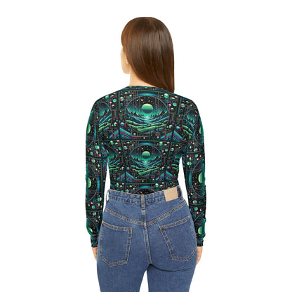 Digital Adventure Graphics Digital Explorer Women's Long Sleeve V-Neck Shirt - 8404 Design-59