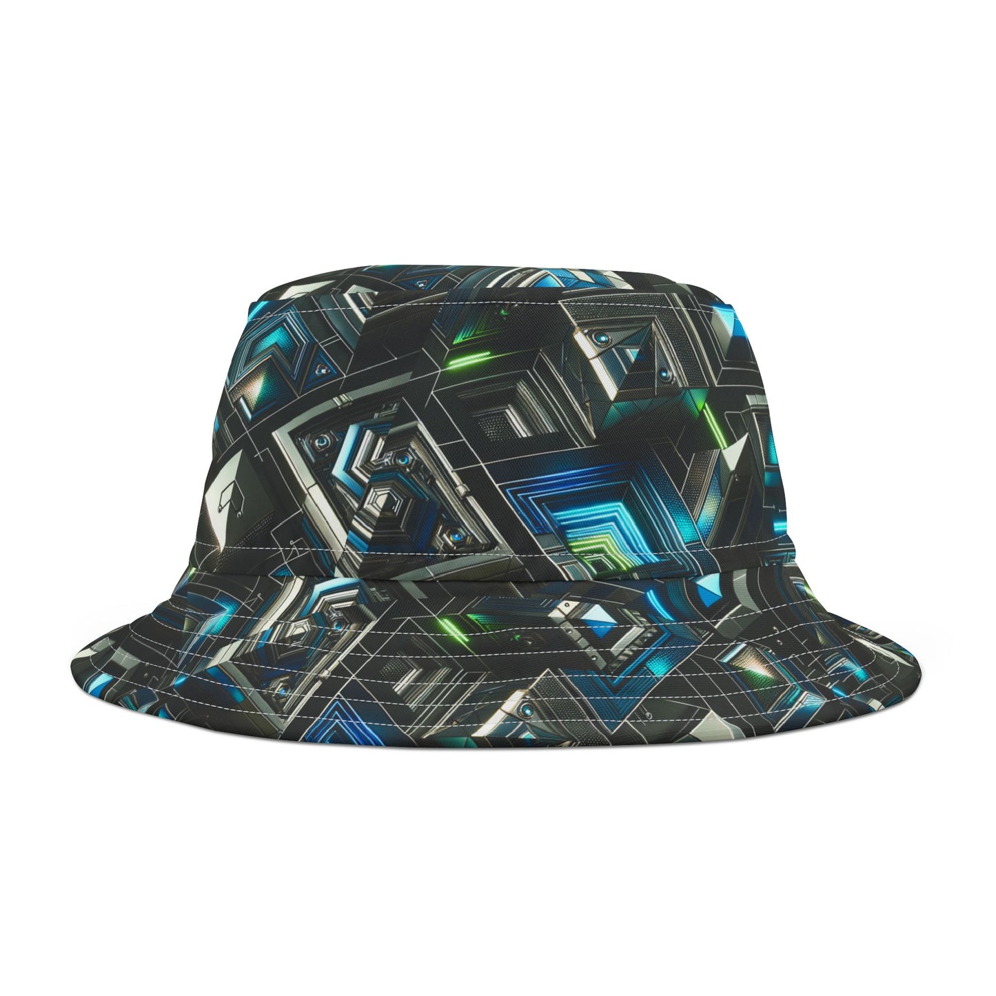 Tech-Infused Futurism Futuristic Tech Bucket Hat - 8404 Design-61
