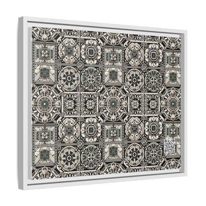 Cyber Garden Party Tech Garden Extravaganza Matte Canvas, Framed (multi-Color) - 8404 Design-45 A