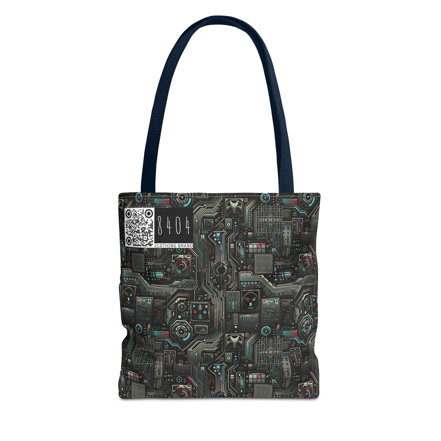 Tech Noir Aesthetics Sleek Tech Streetwear Tote Bag - 8404 Design-52