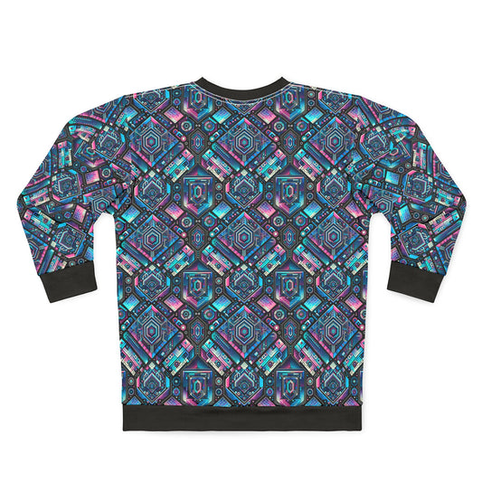 Digital Dreamland Futuristic Tech Aesthetic Sweatshirt - 8404 Design-46