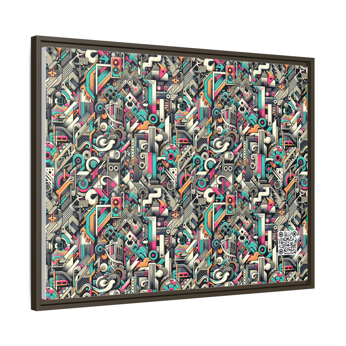 Digital Street Art Urban Street Style Matte Canvas, Framed (multi-color) - 8404 Design-74 A