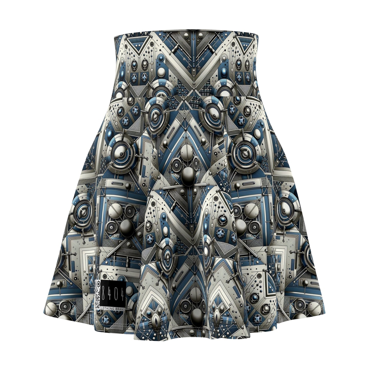 Tech Utility Fusion Tech-Forward Utility With a Futuristic Edge Women's Skater Skirt - 8404 Design-63