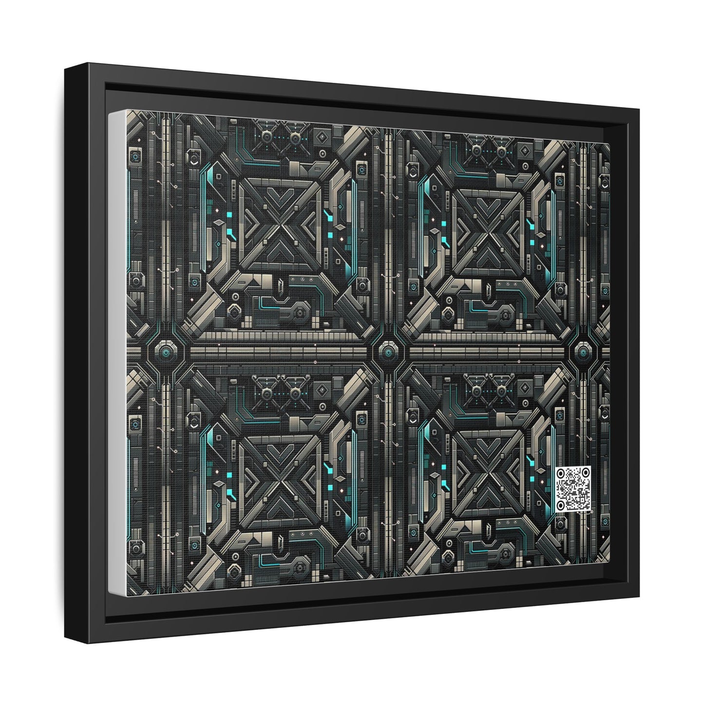 Tech Noir Futuristic Tech Aesthetic with a Dark Twist Matte Canvas, Framed (multi-color) - 8404 Design-59 A
