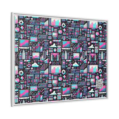 Digital Rebellion Youthful Streetwear with a Rebellious Digital Twist Matte Canvas, Framed (multi-color) - 8404 Design-71 A