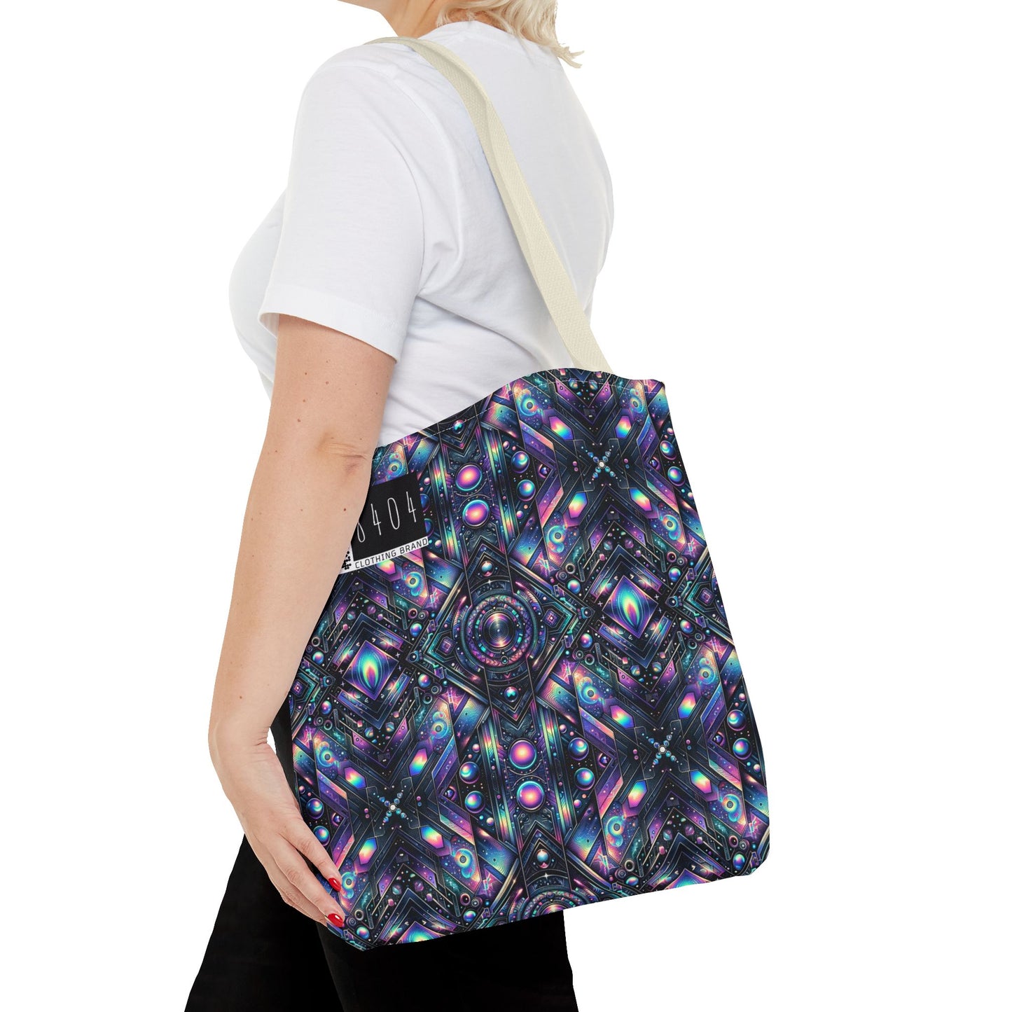 Galactic Hues Tech-Forward Cosmic Fusion Tote Bag - 8404 Design-58