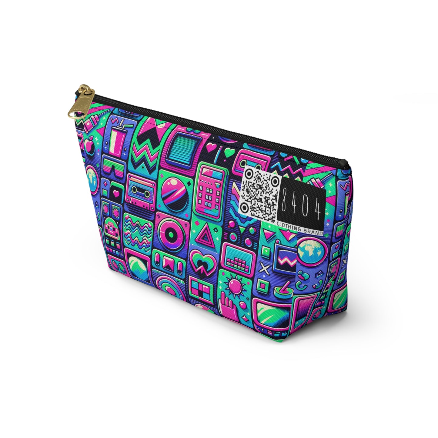 Neon Retro Revival Retro Futurism Accessory Pouch W T-bottom - 8404 Design-60