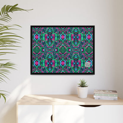 Digital Glitch Vibes Tech-Inspired Streetwear Matte Canvas, Framed (multi-Color) - 8404 Design-71 A