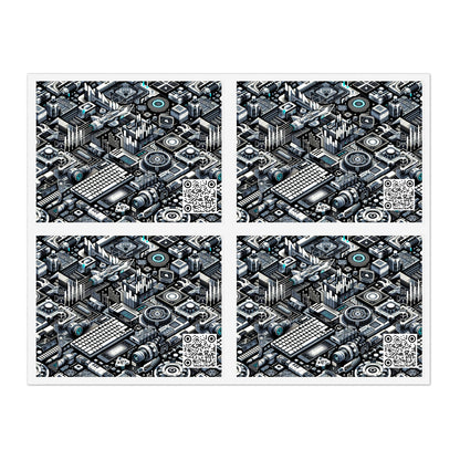 Tech-Infused Athleisure Tech-Forward Streetwear Sticker Sheets - 8404 Design-53