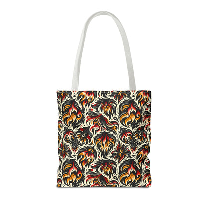 Fire & Flames Bold Streetwear Statement Tote Bag - 8404 Design-57