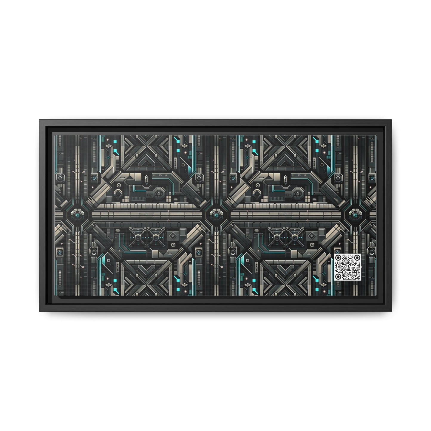 Tech Noir Futuristic Tech Aesthetic with a Dark Twist Matte Canvas, Framed (multi-color) - 8404 Design-59 B
