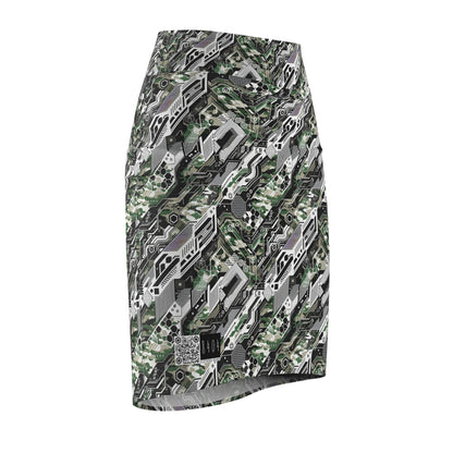 Tech Camo Fusion Tech-Forward Streetwear With a Futuristic Edge Women's Pencil Skirt - 8404 Design-46