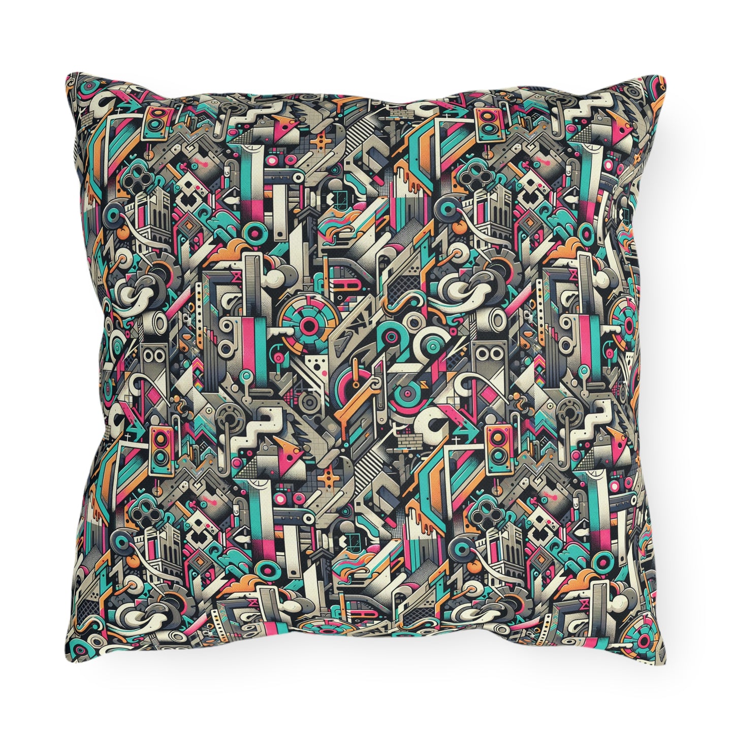 Digital Street Art Urban Street Style Outdoor Pillow - 8404 Design-74