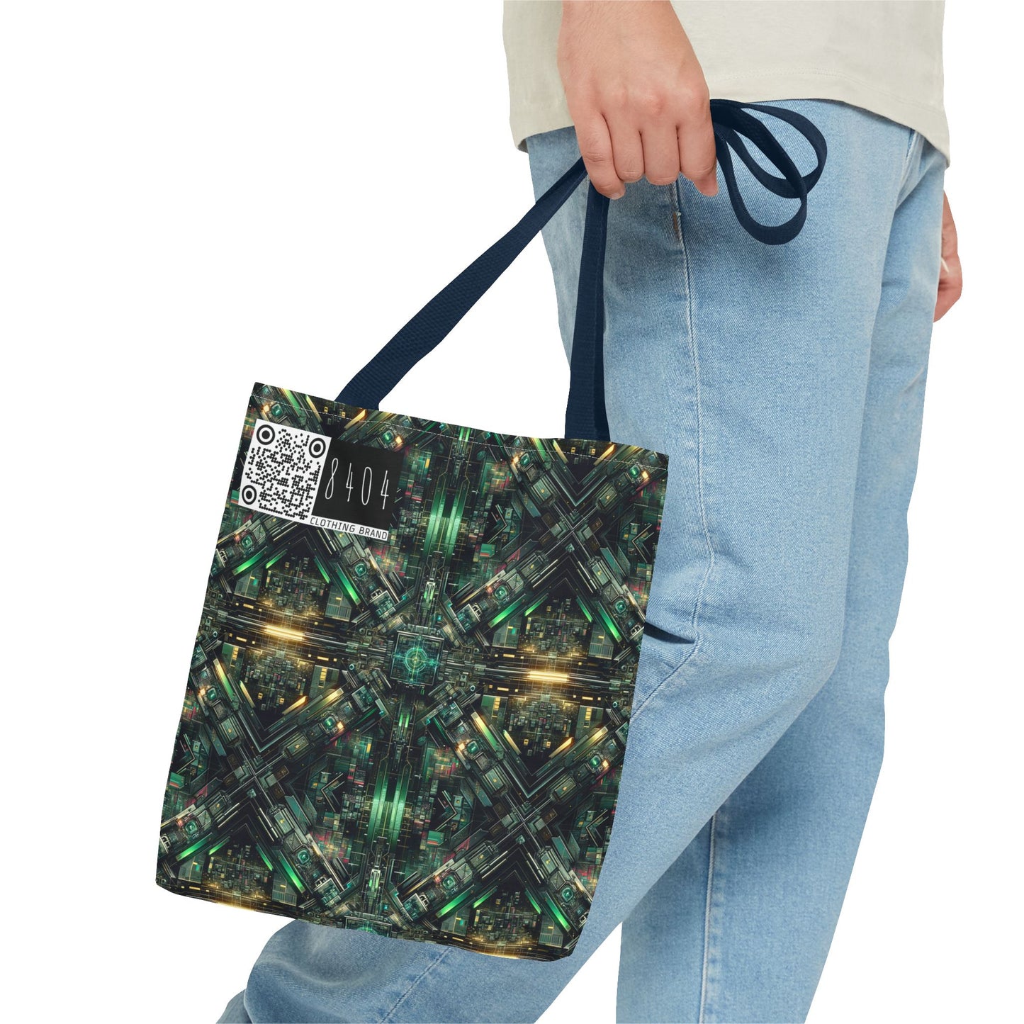 Tech Noir Graphics Tech-Inspired Streetwear Tote Bag - 8404 Design-56
