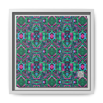 Digital Glitch Vibes Tech-Inspired Streetwear Matte Canvas, Framed (multi-Color) - 8404 Design-71 B