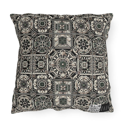 Cyber Garden Party Tech Garden Extravaganza Outdoor Pillow - 8404 Design-45
