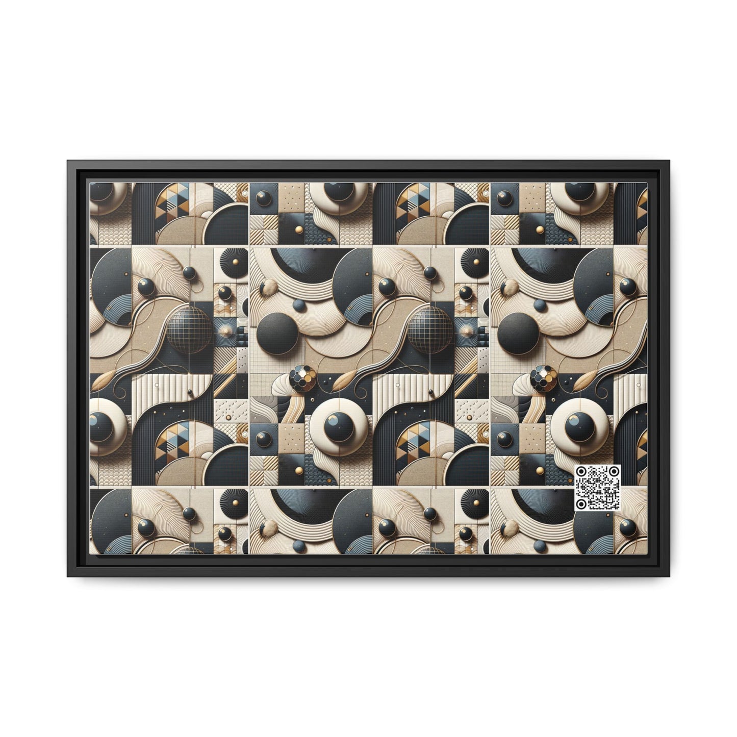 Tech-forward Luxe Streetwear Tech Luxe Fusion Matte Canvas, Framed (multi-color) - 8404 Design-71 B