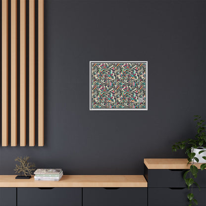 Digital Street Art Urban Street Style Matte Canvas, Framed (multi-color) - 8404 Design-74 B
