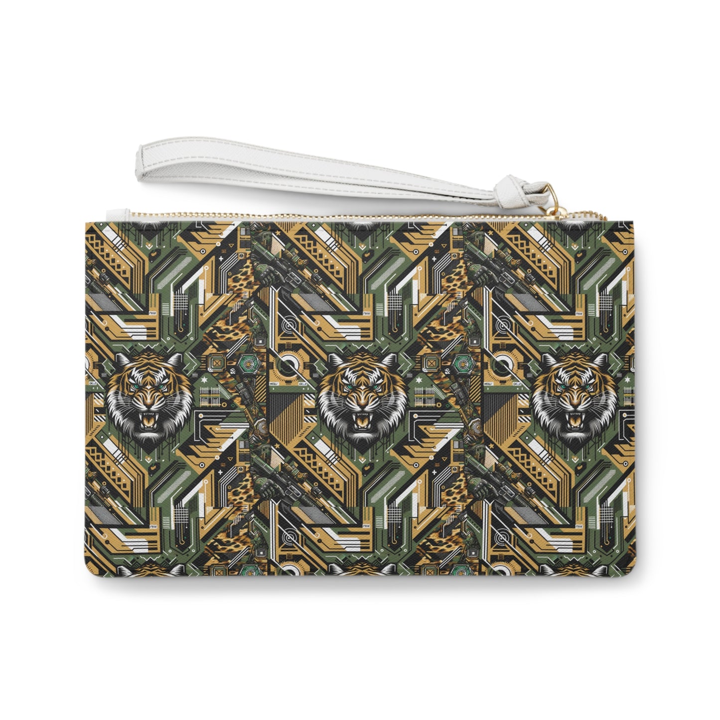 Neo-Camo Fusion Tech-Forward Streetwear Clutch Bag - 8404 Design-58