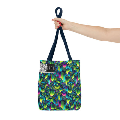 Tech-Infused Neon Tech-Forward Streetwear Tote Bag - 8404 Design-65