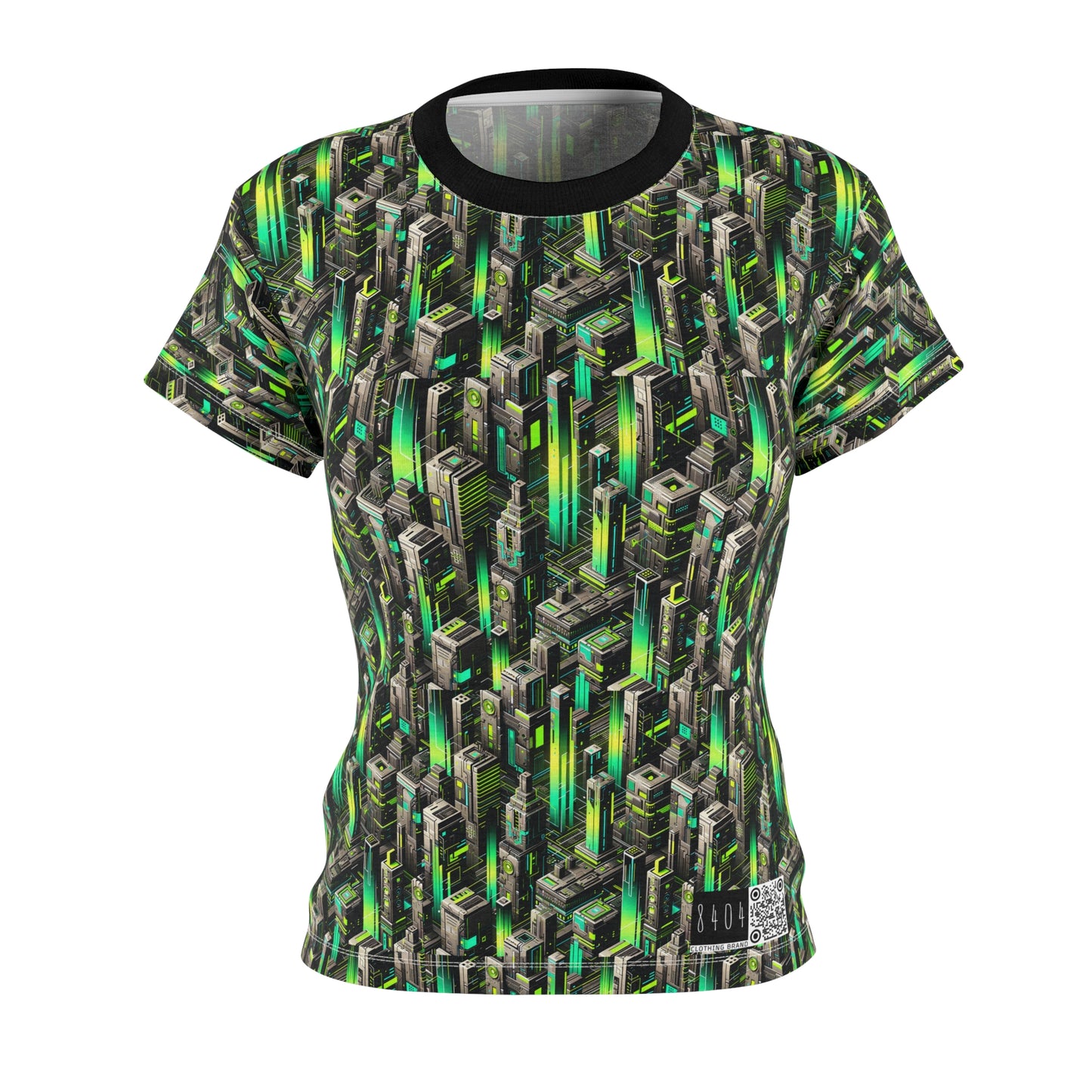 Digital Rebellion Tech-Forward Streetwear Women's Cut & Sew Tee - 8404 Design-63