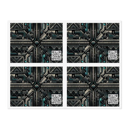 Tech Noir Futuristic Tech Aesthetic with a Dark Twist Sticker Sheet - 8404 Design-59