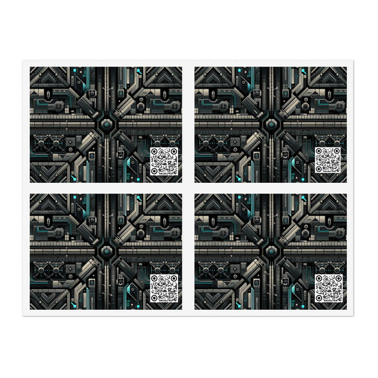 Tech Noir Futuristic Tech Aesthetic with a Dark Twist Sticker Sheet - 8404 Design-59
