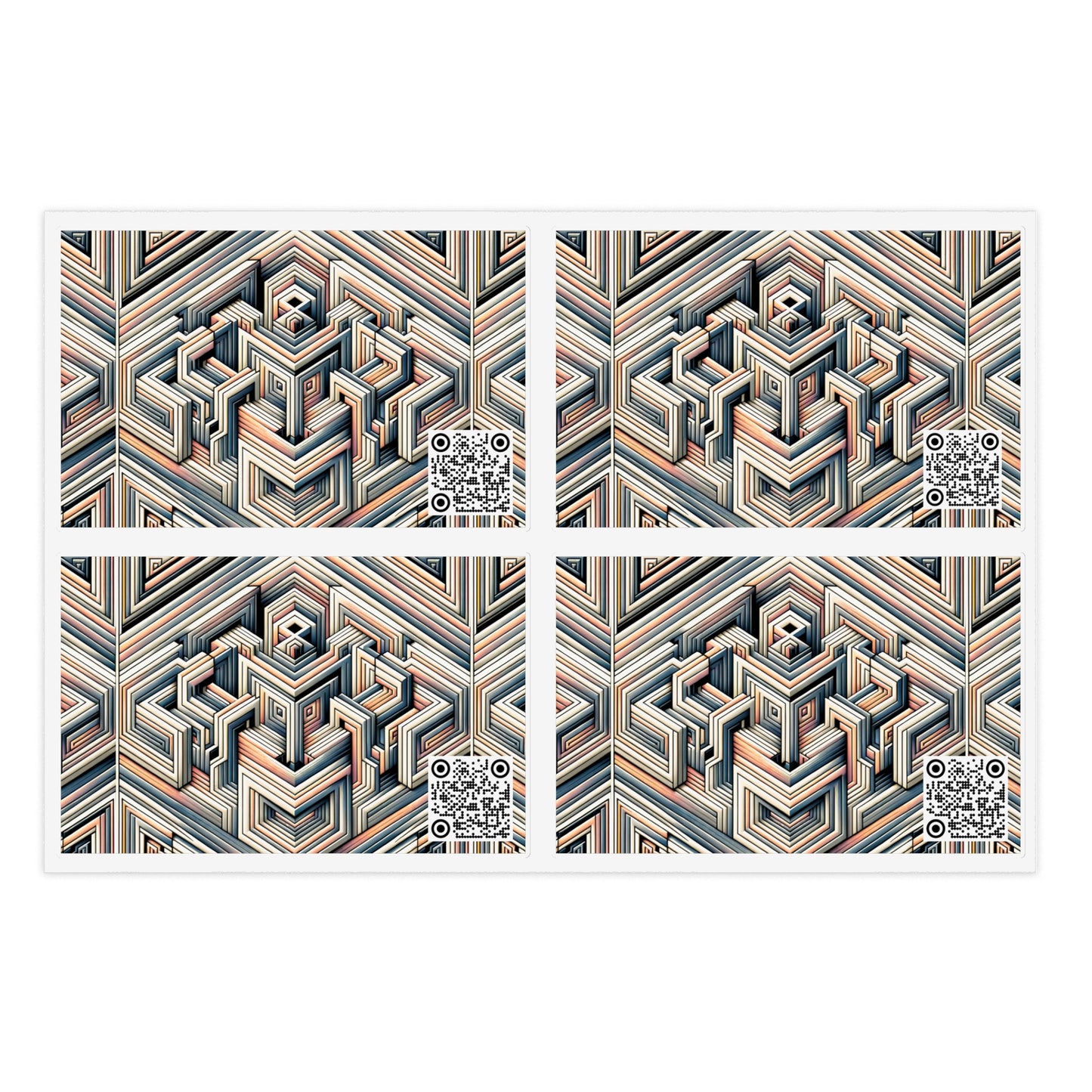 Tech Illusion Graphics Futuristic Artistry Sticker Sheet - 8404 Design-52