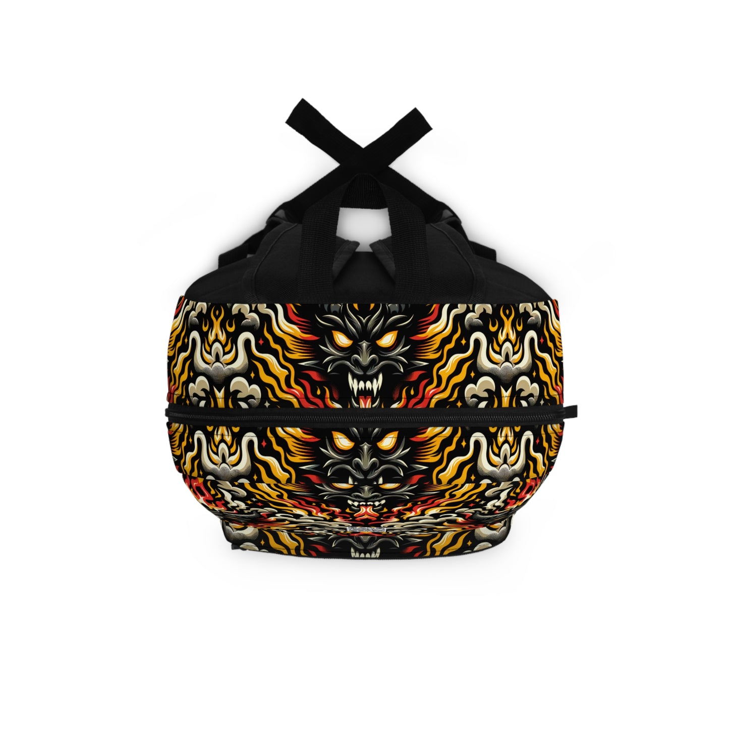 Flame Graphics Maximalist Streetwear Backpack - 8404 Design-59