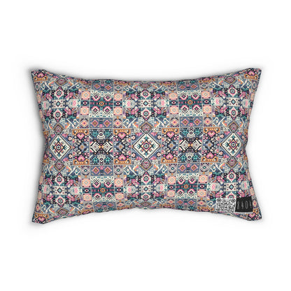 Spun Polyester Lumbar Pillow - 8404 Design-01 B